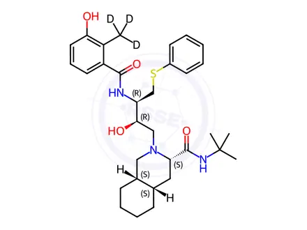 Chemical structure of Nelfinavir-d3
