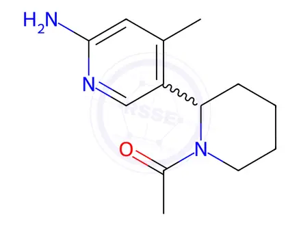 Chemical structure of 1-(2-(6-Amino-4-methylpyridin-3-yl)piperidin-1-yl)ethan-1-one