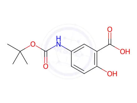 Chemical structure of 5-(N-tert-Butoxycarbonylamino)salicylic Acid
