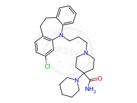 Chemical structure of Clocapramine Dihydrochloride