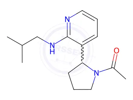 Chemical structure of 1-(2-(2-(Isobutylamino)pyridin-3-yl)pyrrolidin-1-yl)ethanone