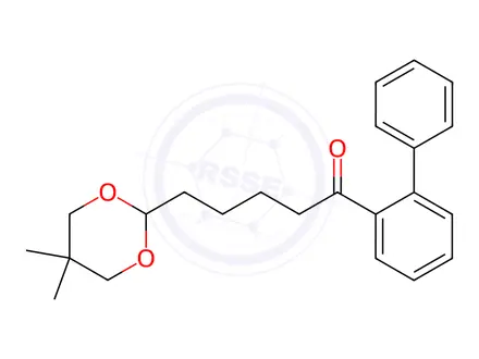 Chemical structure of 1-([1,1'-Biphenyl]-2-yl)-5-(5,5-dimethyl-1,3-dioxan-2-yl)pentan-1-one