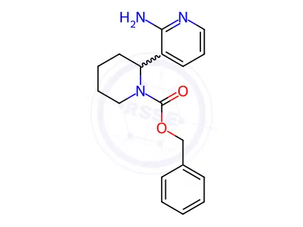 Chemical structure of Benzyl 2-(2-aminopyridin-3-yl)piperidine-1-carboxylate