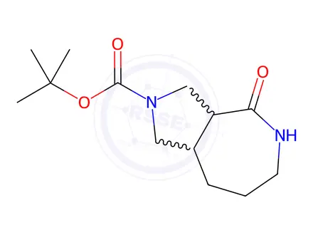 Chemical structure of tert-Butyl 4-oxooctahydropyrrolo[3,4-c]azepine-2(1H)-carboxylate