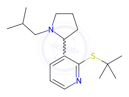 Chemical structure of 2-(tert-Butylthio)-3-(1-isobutylpyrrolidin-2-yl)pyridine