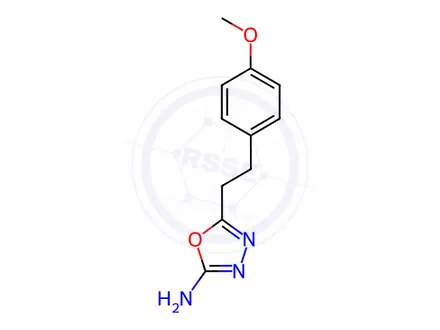 Chemical structure of 5-[2-(4-methoxyphenyl)ethyl]-1,3,4-oxadiazol-2-amine