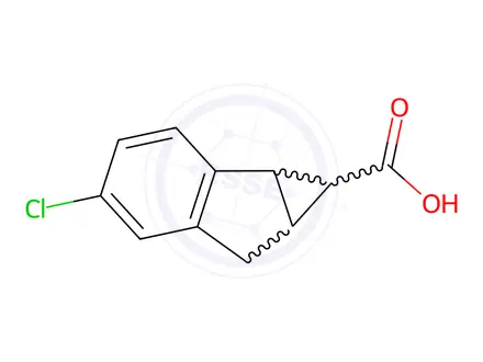 Chemical structure of 4-chloro-1H,1aH,6H,6aH-cyclopropa[a]indene-1-carboxylic acid