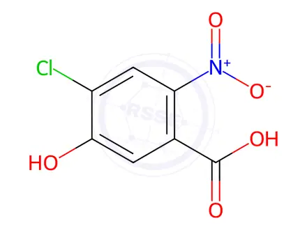 Chemical structure of 4-Chloro-5-hydroxy-2-nitro-benzoic Acid