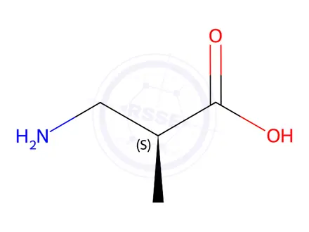 Chemical structure of (S)-3-Amino-2-methylpropanoic Acid Hydrochloride
