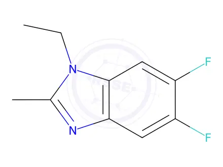 Chemical structure of Benzimidazole, 1-ethyl-5,6-difluoro-2-methyl-(7CI,8CI)