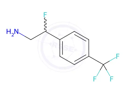 Chemical structure of 2-FLUORO-2-[4-(TRIFLUOROMETHYL)PHENYL]ETHAN-1-AMINE HYDROCHLORIDE
