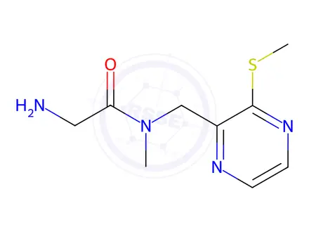Chemical structure of 2-Amino-N-methyl-N-((3-(methylthio)pyrazin-2-yl)methyl)acetamide