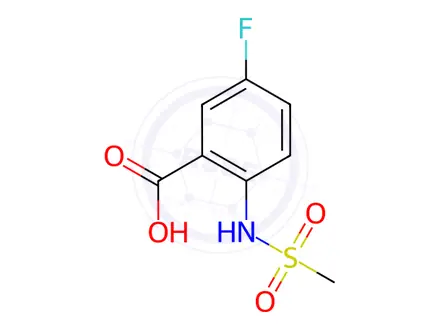 Chemical structure of 5-Fluoro-2-(methylsulfonamido)benzoic Acid