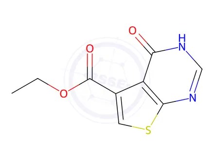 Chemical structure of Ethyl 4-oxo-1,4-dihydrothieno[2,3-d]pyrimidine-5-carboxylate