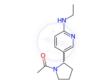 Chemical structure of 1-(2-(6-(Ethylamino)pyridin-3-yl)pyrrolidin-1-yl)ethan-1-one