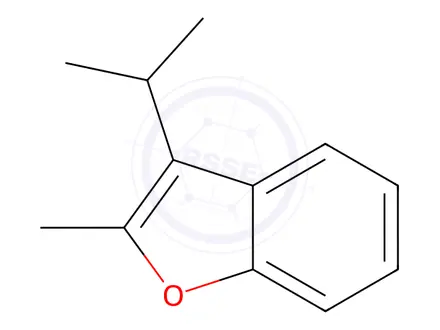 Chemical structure of Benzofuran,2-methyl-3-(1-methylethyl)-(9CI)