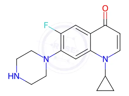 Chemical structure of Ciprofloxacin Impurity E