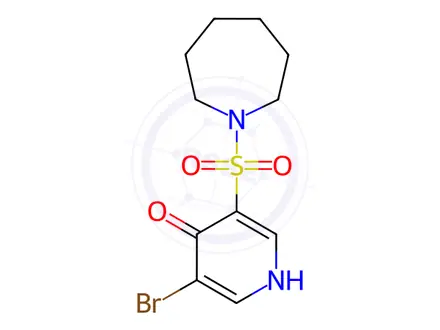 Chemical structure of 3-(Azepan-1-ylsulfonyl)-5-bromopyridin-4-ol