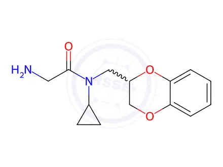 Chemical structure of 2-Amino-N-cyclopropyl-N-[(2,3-dihydrobenzo[b][1,4]dioxin-2-yl)methyl]acetamide