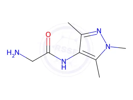 Chemical structure of 2-Amino-N-(trimethyl-1H-pyrazol-4-yl)acetamide Dihydrochloride