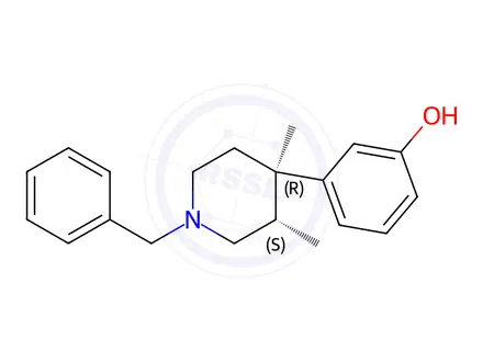 Chemical structure of 3-(rac-1-Benzyl-3,4-dimethylpiperidin-4-yl)phenol
