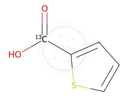 Chemical structure of Thiophene-2-carboxylic-13C acid