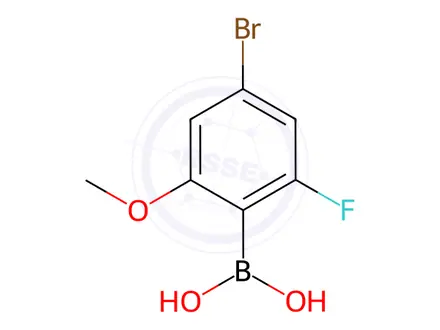 Chemical structure of (4-Bromo-2-fluoro-6-methoxyphenyl)boronic acid