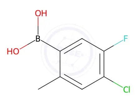 Chemical structure of 4-Chloro-5-fluoro-2-methylphenylboronic acid
