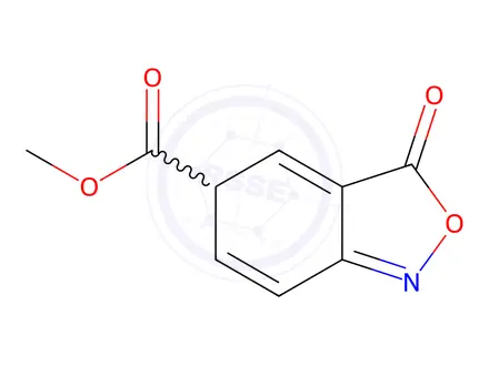 Chemical structure of Methyl 1,3-dihydro-3-oxobenzo[c]isoxazole-5-carboxylate