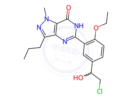 Chemical structure of Hydroxychlorodenafil