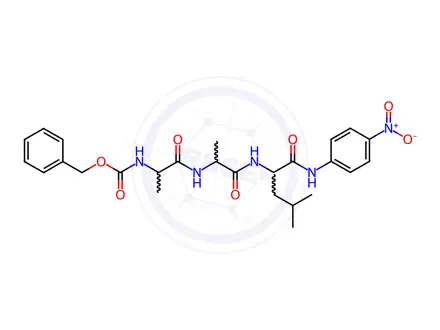 Chemical structure of Z-Ala-Ala-Leu-pNA