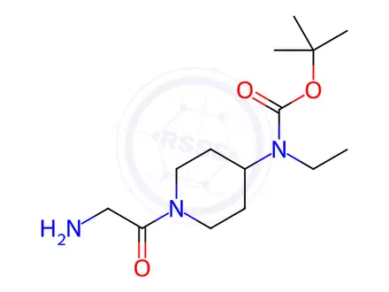 Chemical structure of [1-(2-Amino-acetyl)-piperidin-3-yl]-methyl-carbamic acid tert-butyl ester