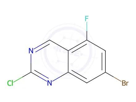 Chemical structure of Quinazoline, 7-bromo-2-chloro-5-fluoro-