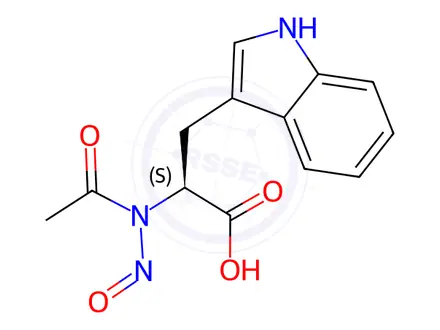 Chemical structure of Tryptophan Impurity 176 (N-Nitroso Tryptophan Impurity 113)