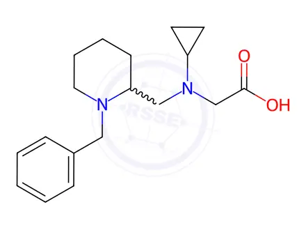 Chemical structure of 2-(((1-Benzylpiperidin-2-yl)methyl)(cyclopropyl)amino)acetic acid