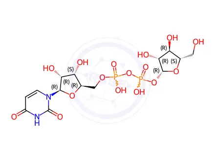 Chemical structure of Uridine-5'-disphospho-beta-L-arabinose disodium salt