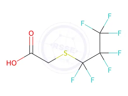 Chemical structure of (HEPTAFLUOROPROPYLTHIO)ACETIC ACID