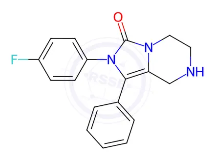 Chemical structure of 2-(4-Fluorophenyl)-1-phenyl-5,6,7,8-tetrahydroimidazo[1,5-a]pyrazin-3(2H)-one