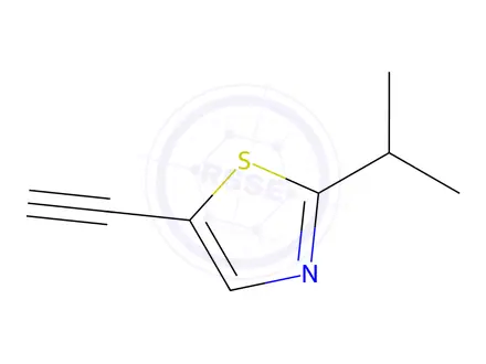 Chemical structure of Thiazole, 5-ethynyl-2-(1-methylethyl)-