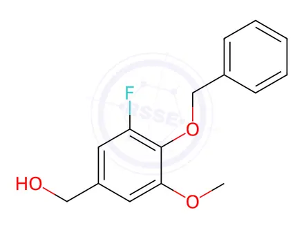 Chemical structure of 4-Benzyloxy-5-fluoro-3-methoxybenzyl alcohol
