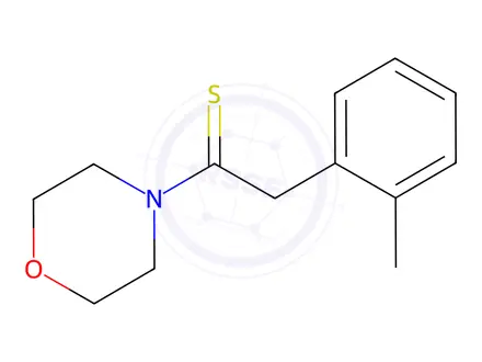 Chemical structure of Morpholine, 4-[2-(2-methylphenyl)-1-thioxoethyl]-(9CI)