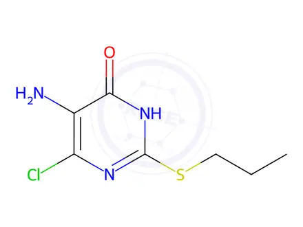 Chemical structure of 5-Amino-6-chloro-2-(propylthio)pyrimidin-4-ol