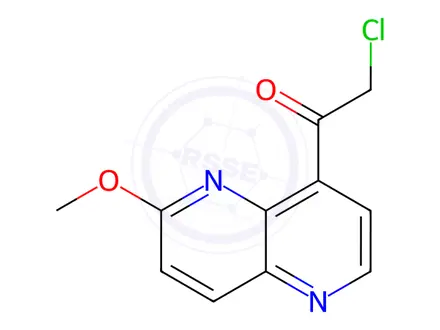 Chemical structure of 2-Chloro-1-(6-methoxy[1,5]naphthyridin-4-yl)-1-ethanone