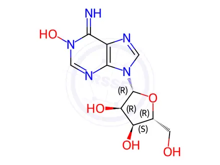 Chemical structure of adenosine N1-oxide