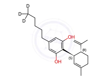 Chemical structure of Cannabidiol-D3