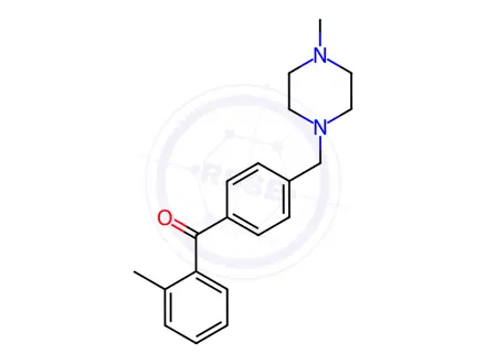 Chemical structure of (4-((4-Methylpiperazin-1-yl)methyl)phenyl)(o-tolyl)methanone