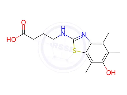Chemical structure of Butanoic acid, 4-[(6-hydroxy-4,5,7-trimethyl-2-benzothiazolyl)amino]-