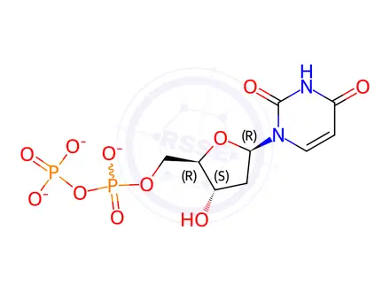 Chemical structure of 2'-Deoxyuridine-5'-diphosphate disodium salt