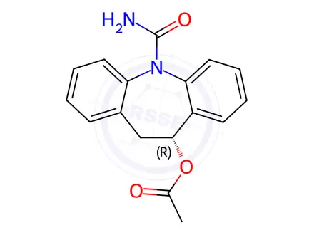 Chemical structure of Licarbazepine Impurity 3(Licarbazepine Acetate R-Isomer)