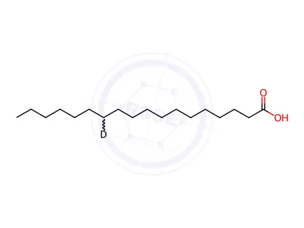 Chemical structure of Octadecanoic-12-D1 Acid
